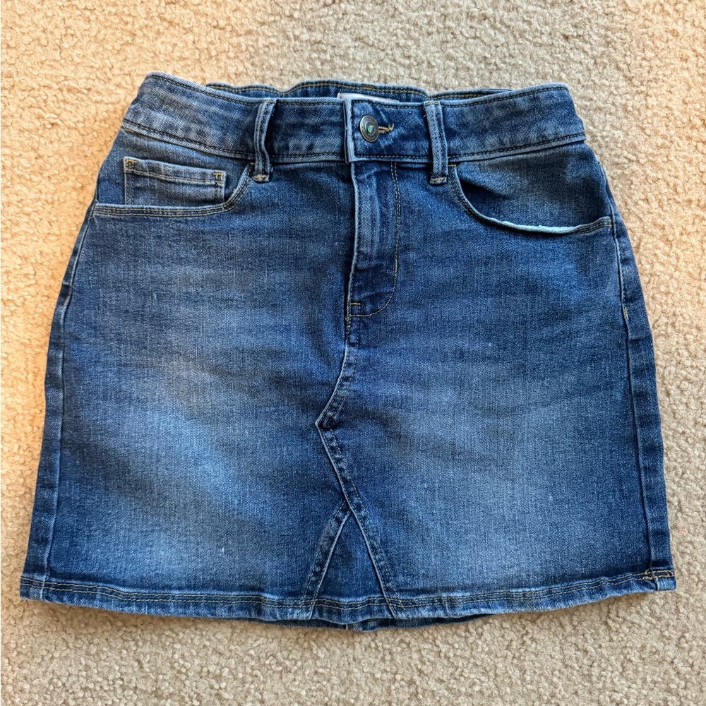 Girls basic denim adjustable skirt